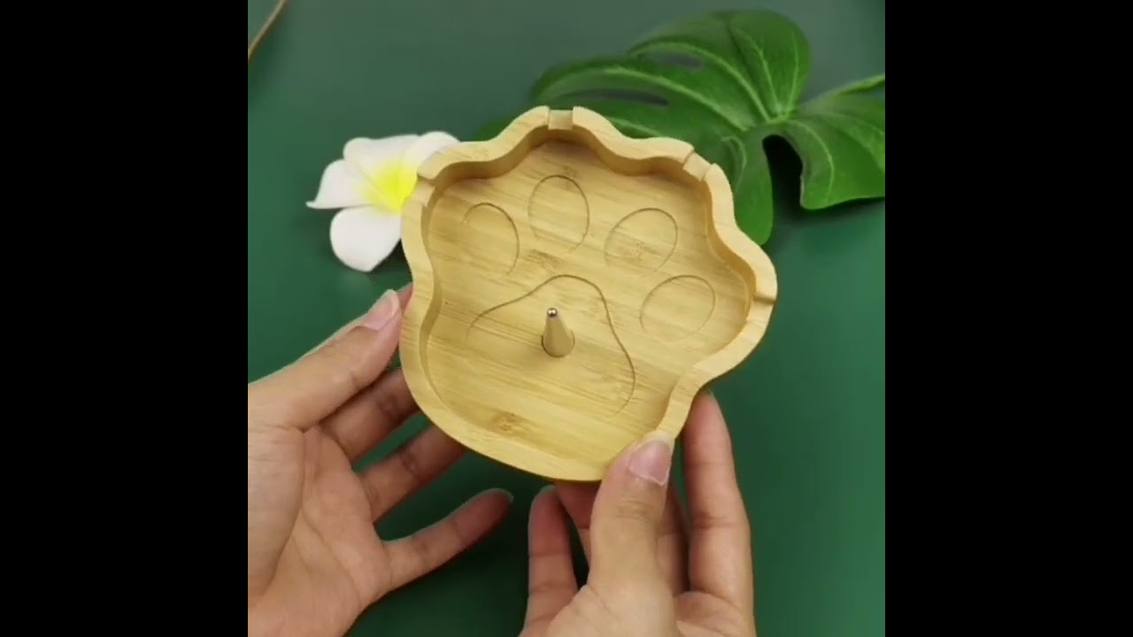 Wooden Cat Claw Ashtray High Quality Custom Ashtray Cigarette Ashtray Set Show Video.