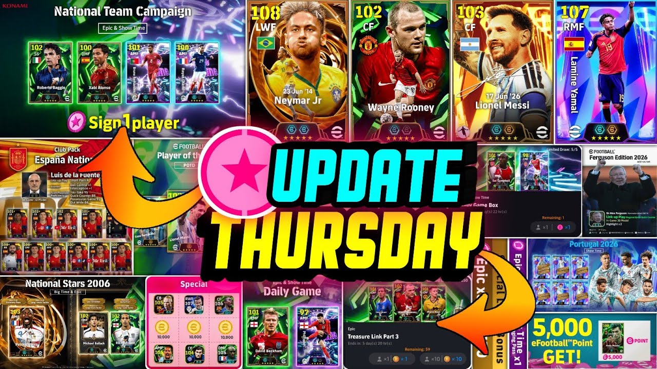 Новое обновление eFootball 2026!! Бесплатный эпический 😍 Новая ссылка на сокровища, приз недели п...