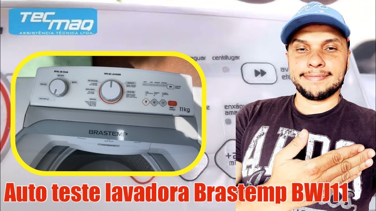 AUTO TESTE LAVADORA BRASTEMP BWJ11. RÁPIDO E DIRETO