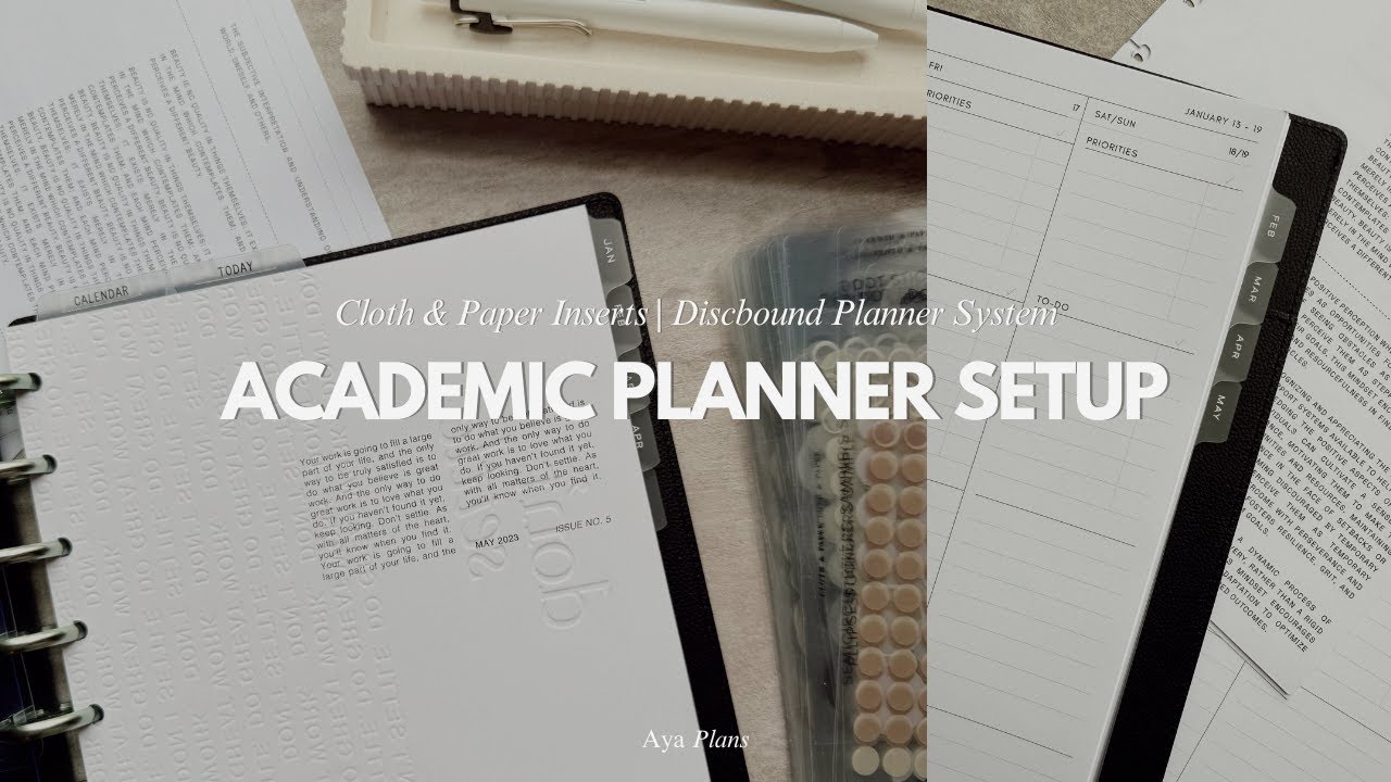 Setting Up My Academic Planner | College Student Planner | Discbound Planner System