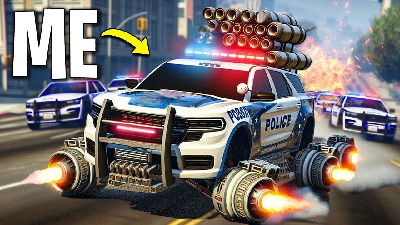 Trolling Cops with 50 Police Cars in GTA 5 RP