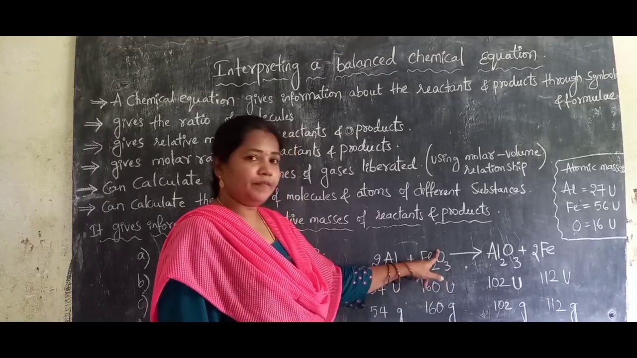 IInterpretation of balanced chemical equations | part 8 of Chemical equations | 10th class