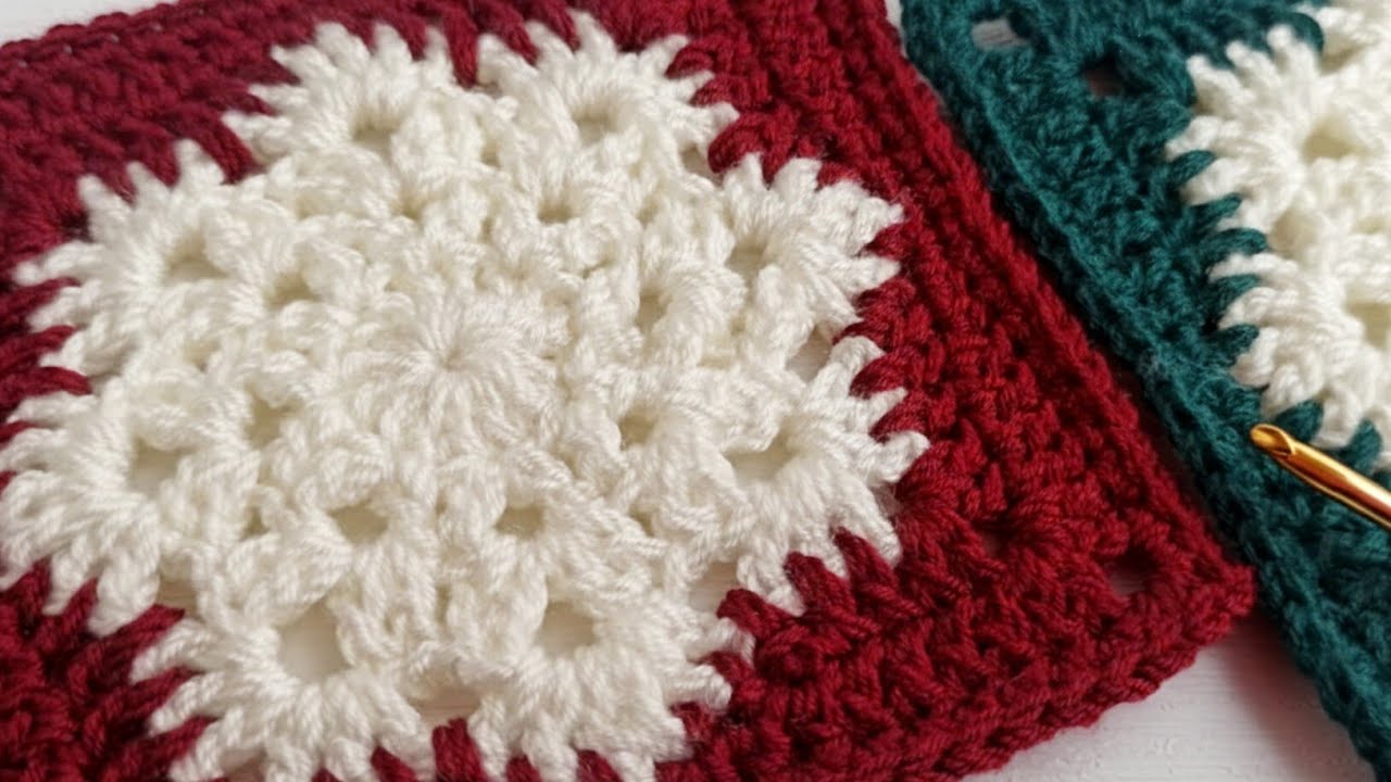 Secrets to a Clean Winter Square Motif | Pro Crochet, No-Chain Start