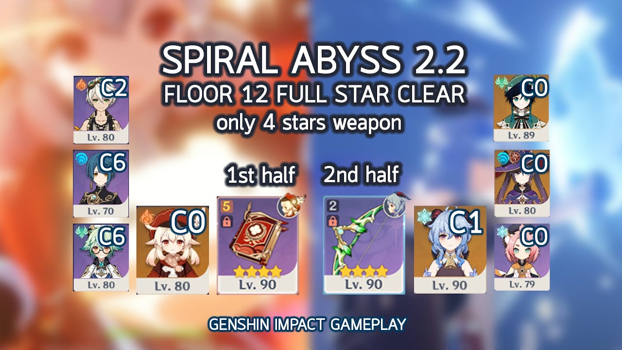 2.2 Abyss Floor 12 | Ganyu & Klee main DPS