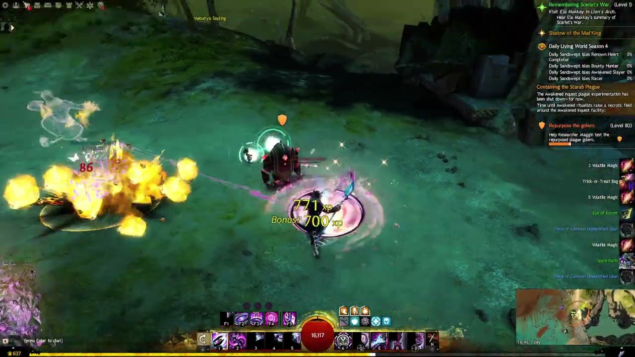 Guild Wars 2 - Completing PvE Weeklies 2025-11-03 2/2 (Defeat 100 Awakened)