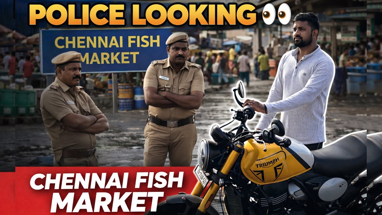 Cennai Fish Market 🐟 | Police 👮looks👀 like a Model 😈 | VLOG - 8 | Chennai One day Fun 🤩