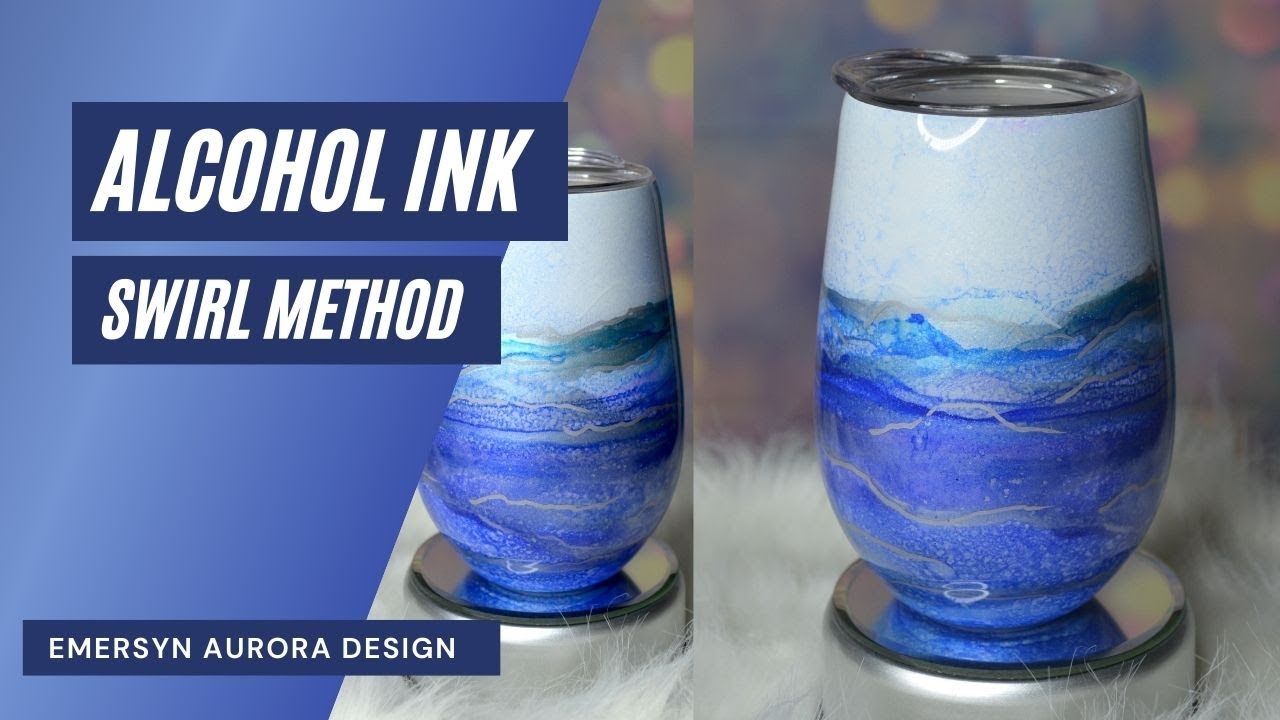 Alcohol Ink Swirl Wine Tumbler