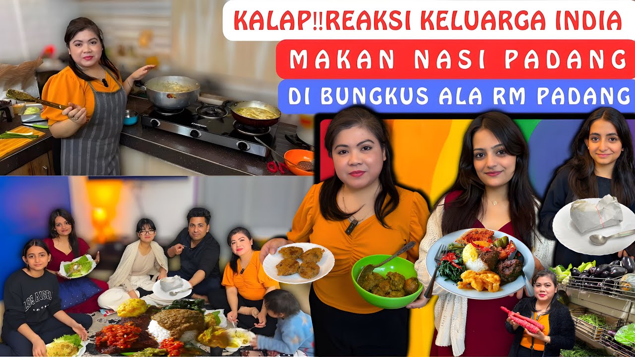 Kalap‼️Reaksi Keluarga India Makan Nasi Padang Dibungkus Ala RM Padang‼️
