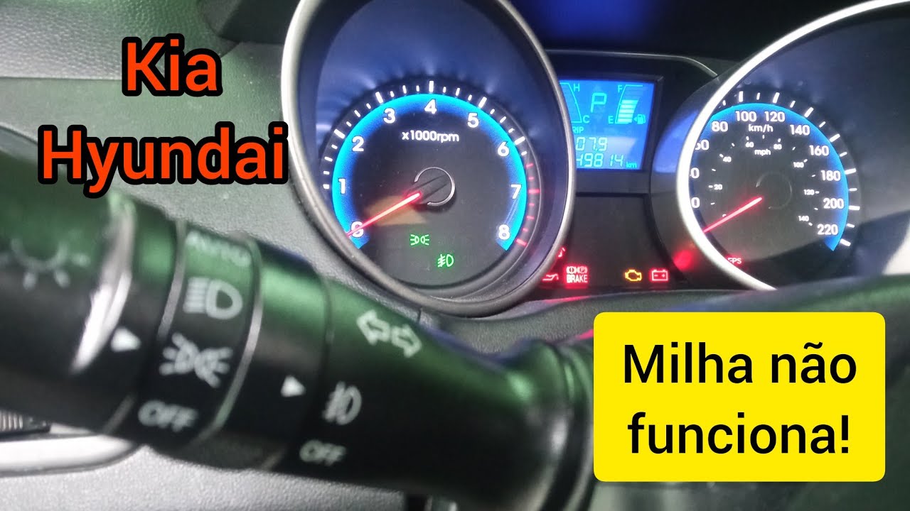 Defeito na chave de farol Kia Hyundai, farol de milha não funciona.