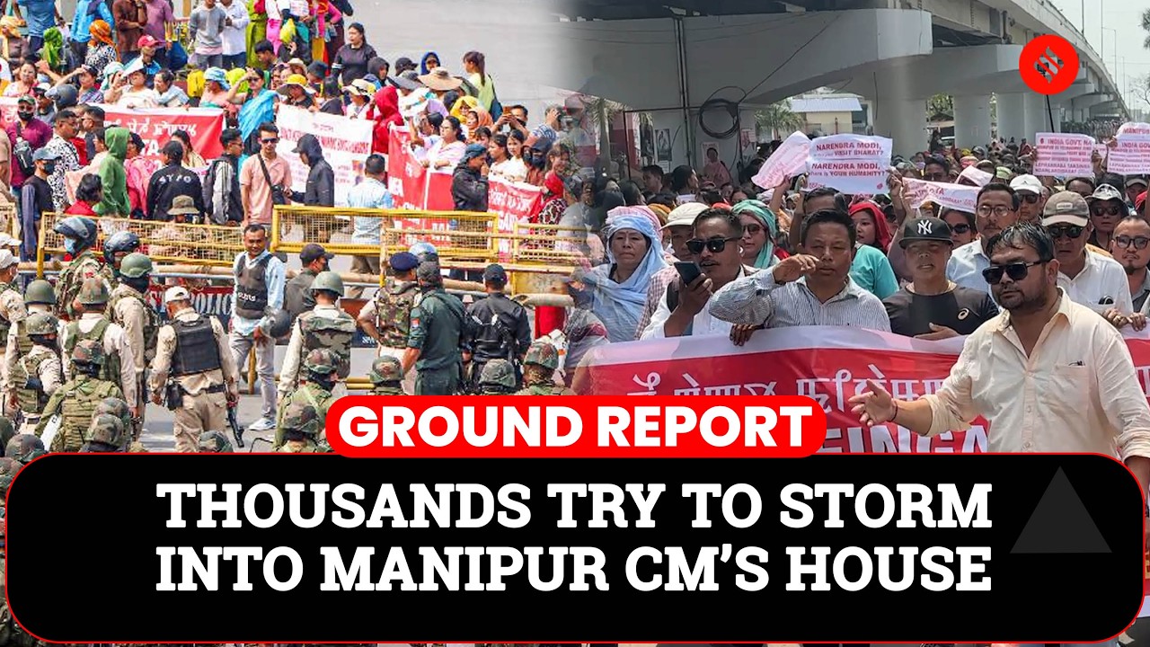 Manipur Protests: Thousands March To Manipur CM Residence, Clash With Police