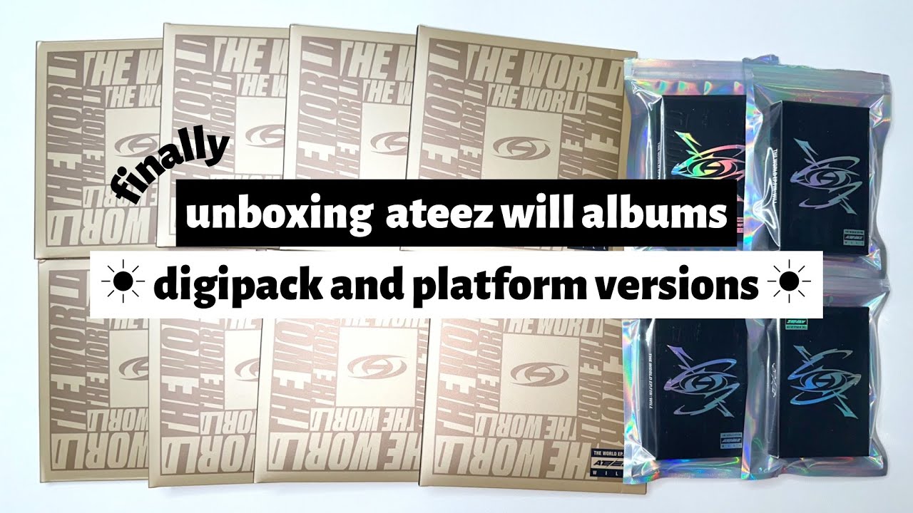 ☼ unboxing ateez will albums ☀︎ digipack and platform versions ☼