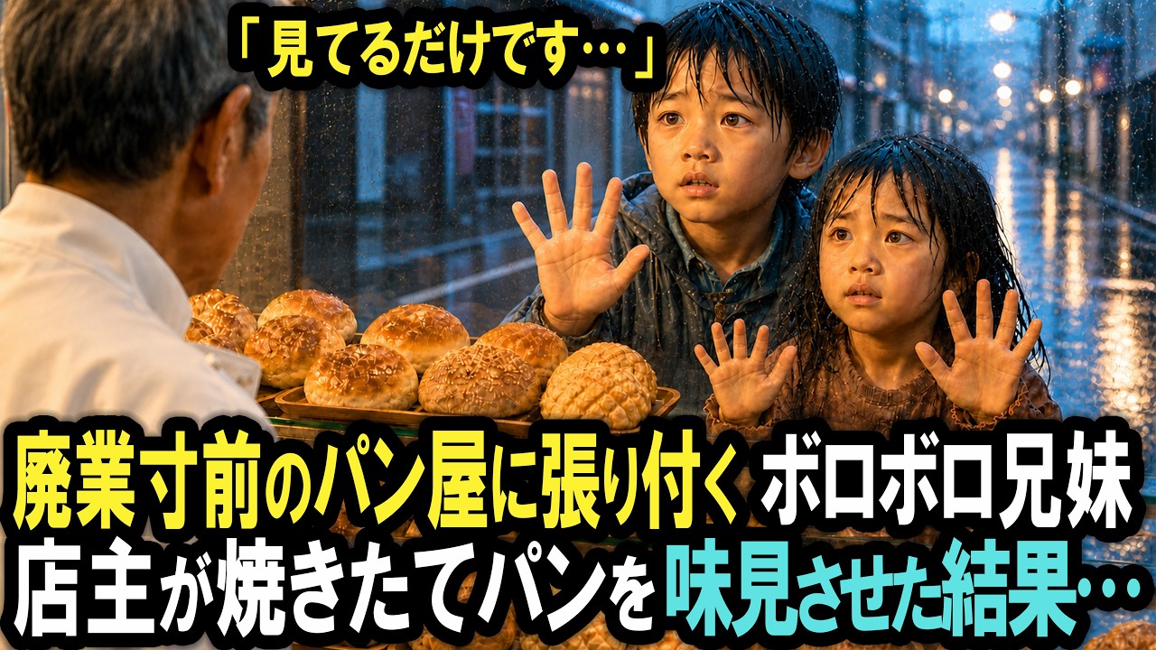「見てるだけです&hellip;」毎日パン屋の店先に張り付くボロボロ兄妹&rarr;廃業寸前の老店主が&ldquo;味見係&rdquo;に雇って焼きたてパンを食べさせた結果...【感動する話】