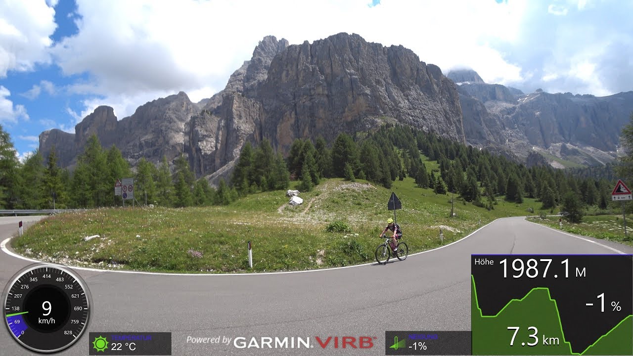 70 minute Indoor Cycle Training Workout Sella Ronda Gr&ouml;dnerjoch Italy Ultra HD Video
