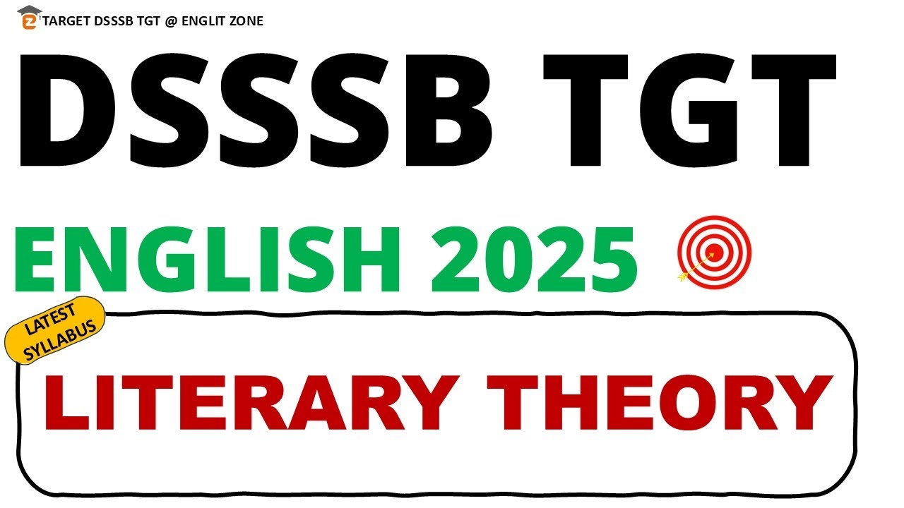 DSSSB TGT ENGLISH PRACTICE PAPER / LITERARY THEORY /DSSSB TGT ENGLISH SYLLABUS