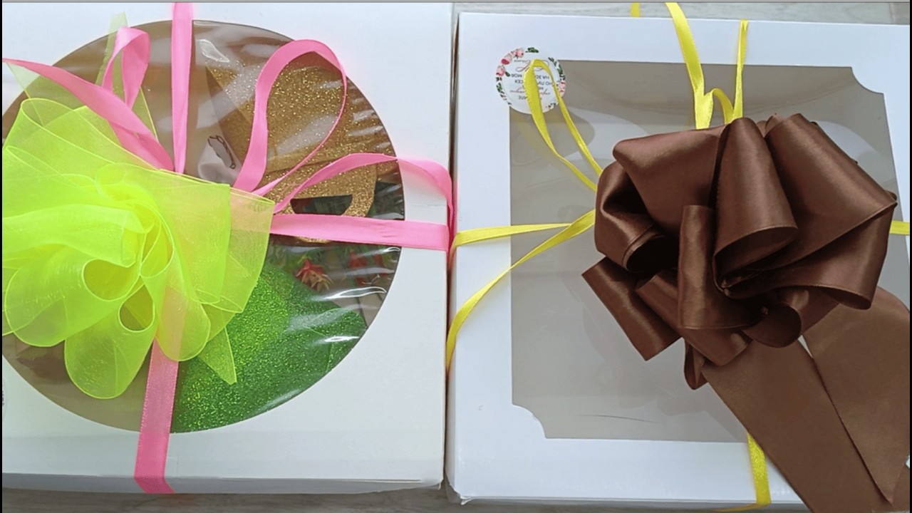 A fluffy bow on a gift box is quick and easy  DIY