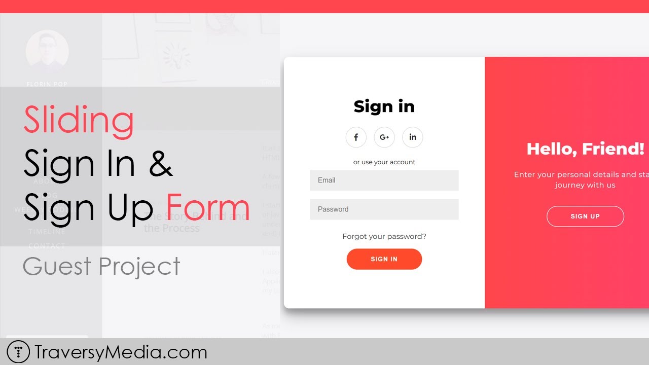 Sliding Sign In & Sign Up Form