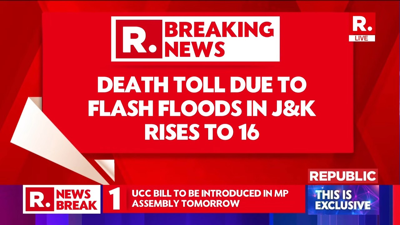 BREAKING LIVE: 3-Storey House Washed Away In Poonch | J&K Flash Flood Death Toll Rises To 16