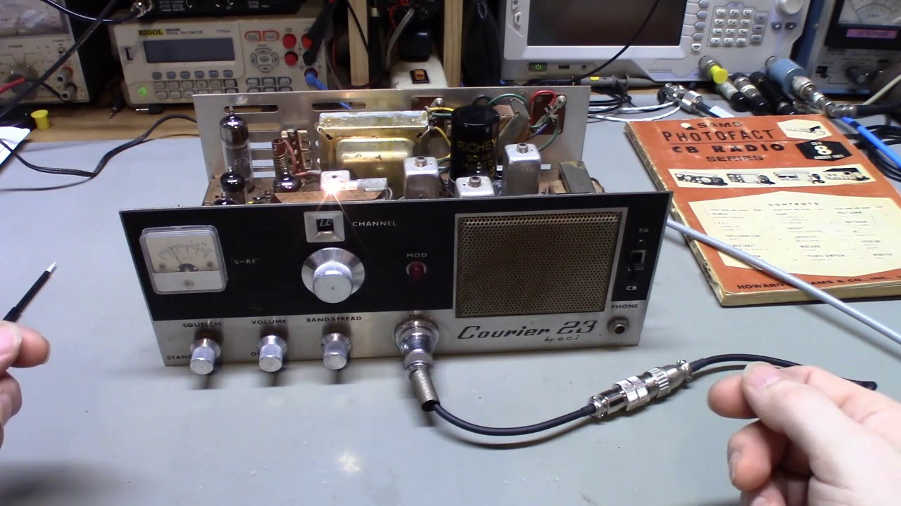 ECI Courier 23 early tube type CB radio restoration.