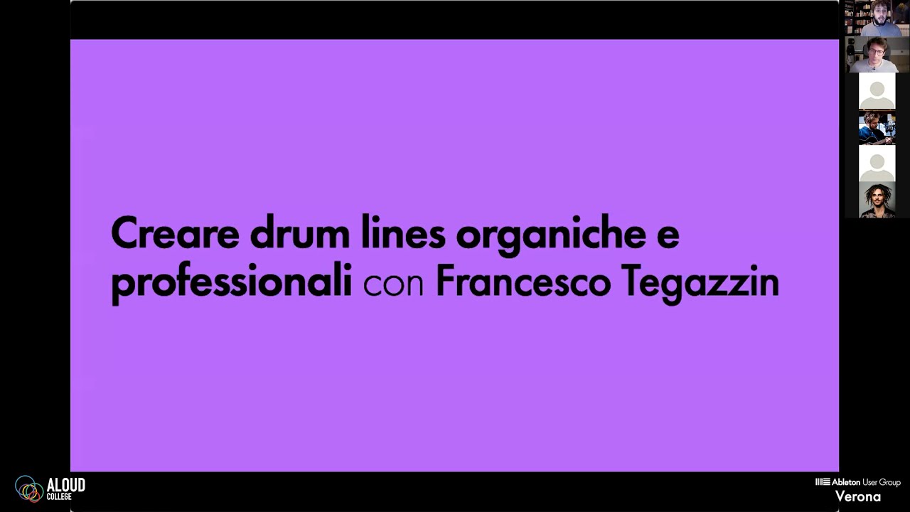Ableton User Group: Creare Drum Lines Organiche e Professionali