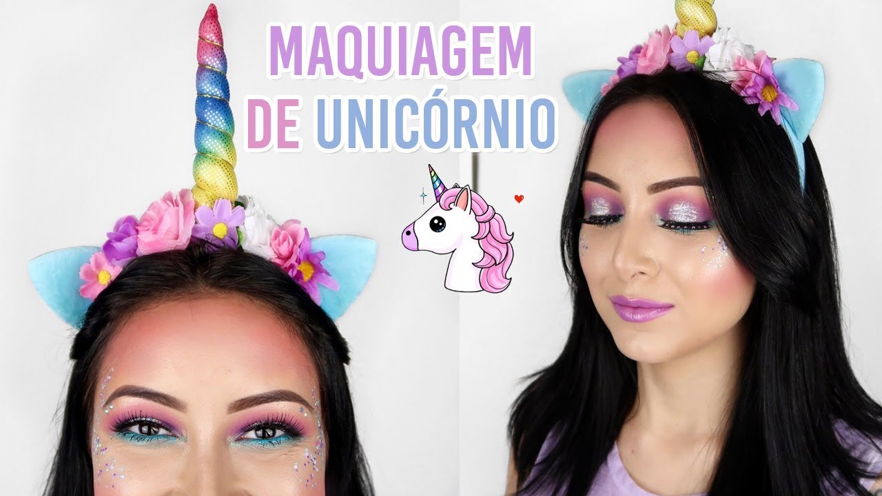 MAQUIAGEM DE UNICÓRNIO SEM DELINEADO #ninguémaguentamais