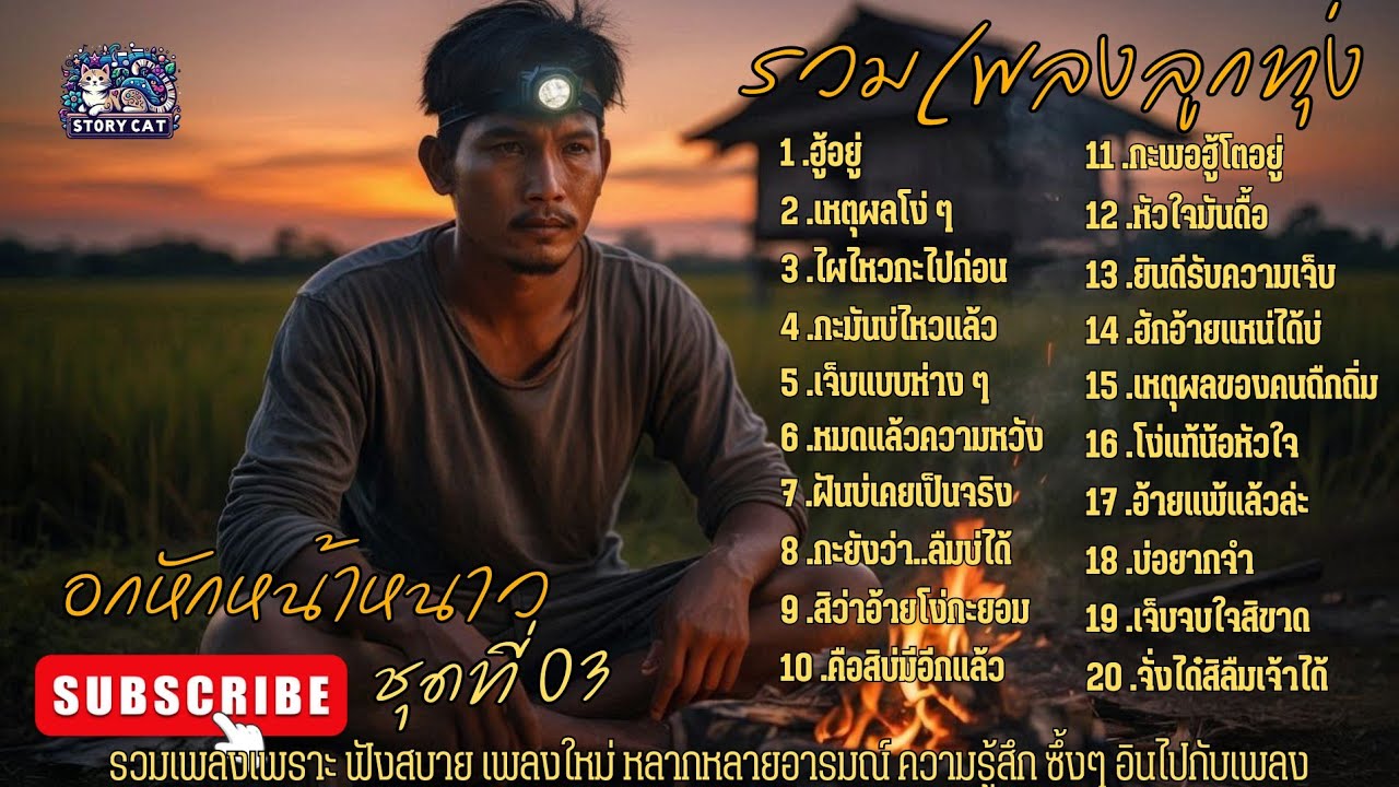 รวมเพลงลูกทุ่ง เพลงเศร้า อกหัก กะฮู้อยู่ว่าเจ้าบ่ได้ฮักอ้ายแล้ว แต่ใจมันบ่ยอมฟัง : Story cat