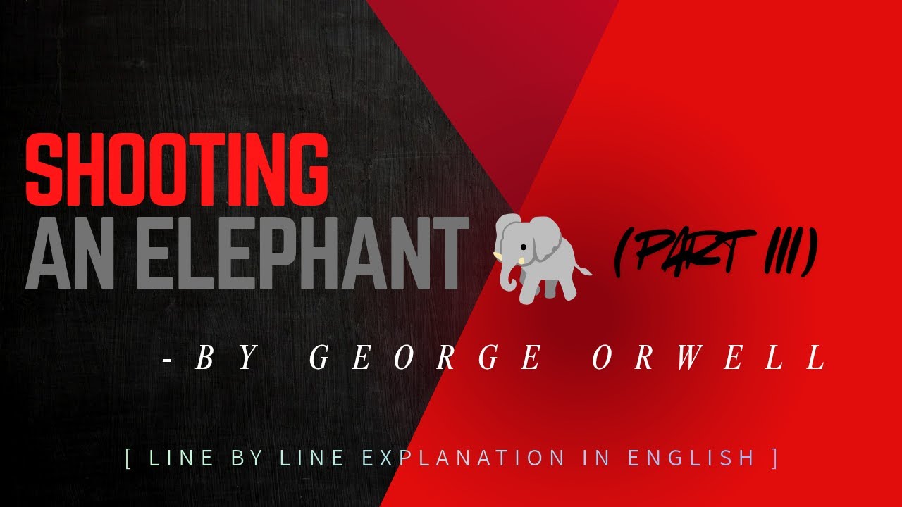 Shooting an Elephant essay by George Orwell| Line by line explanation in English (PART III)