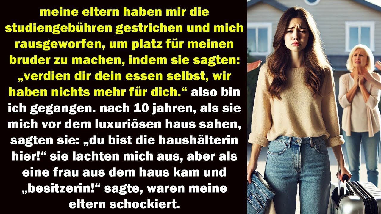Meine Eltern haben mir die Studiengebühren gestrichen und mir gesagt  Verdiene dir dein Essen sel