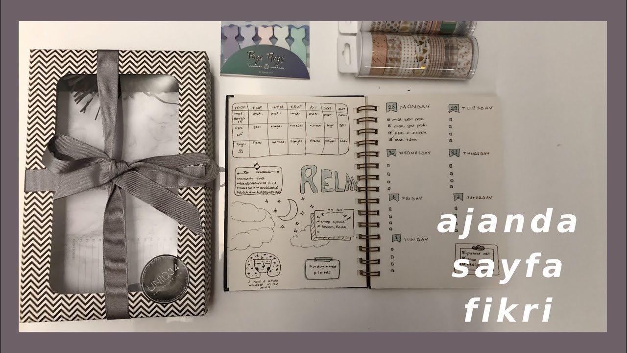 AJANDA SAYFA FİKİRLERİ | KUTU AÇILIMI