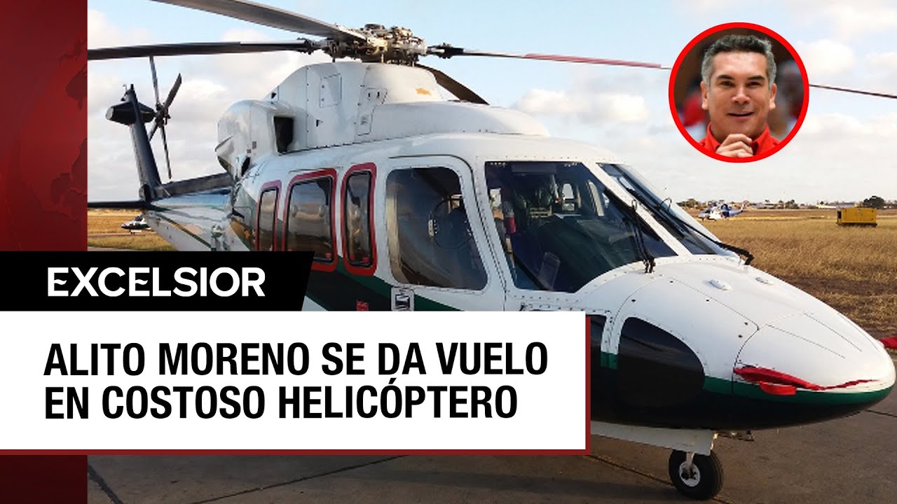 Alito Moreno, del PRI, se traslada en costoso helicóptero
