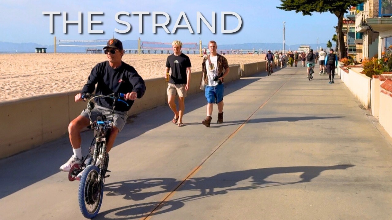 Relaxing Walk On The Hermosa Beach Strand (4K 60fps)