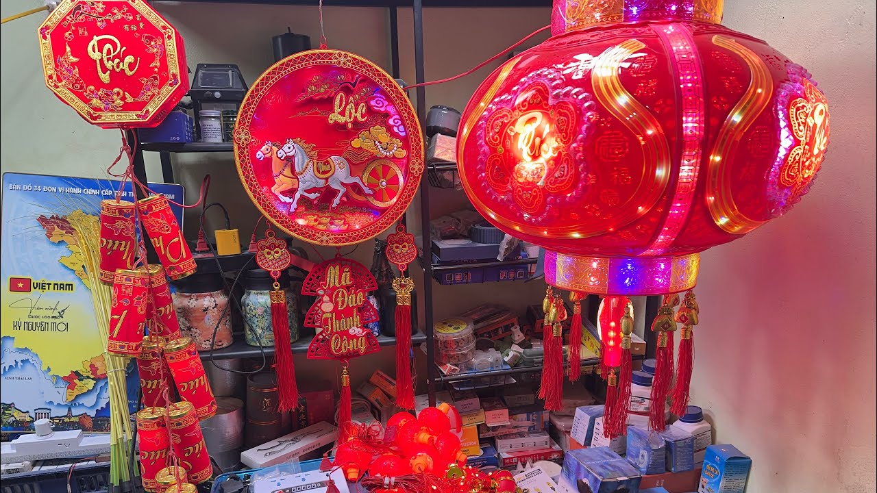 ĐÈN LỒNG MIKA CỨNG, PHÁO ĐIỆN, KHÁNH TREO MÃ ĐÁO THÀNH CÔNG, DÂY ĐÈN LỒNG, VÀ RẤT NHIỀU MẶT HÀNG MỚI