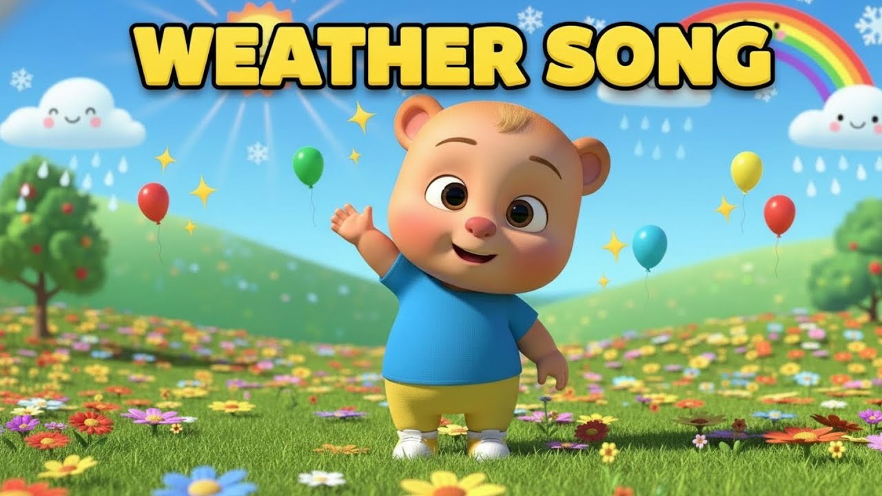 Weather Friends Song with Chiku 🌤️ | Learn Sun Rain Clouds Snow | Kids Nursery Rhymes