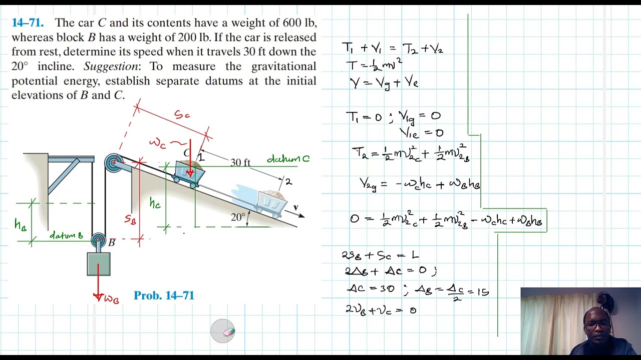 14–71 Kinetics of a Particle: Work and Energy (Chapter 14: Hibbeler Dynamics) Benam Academy