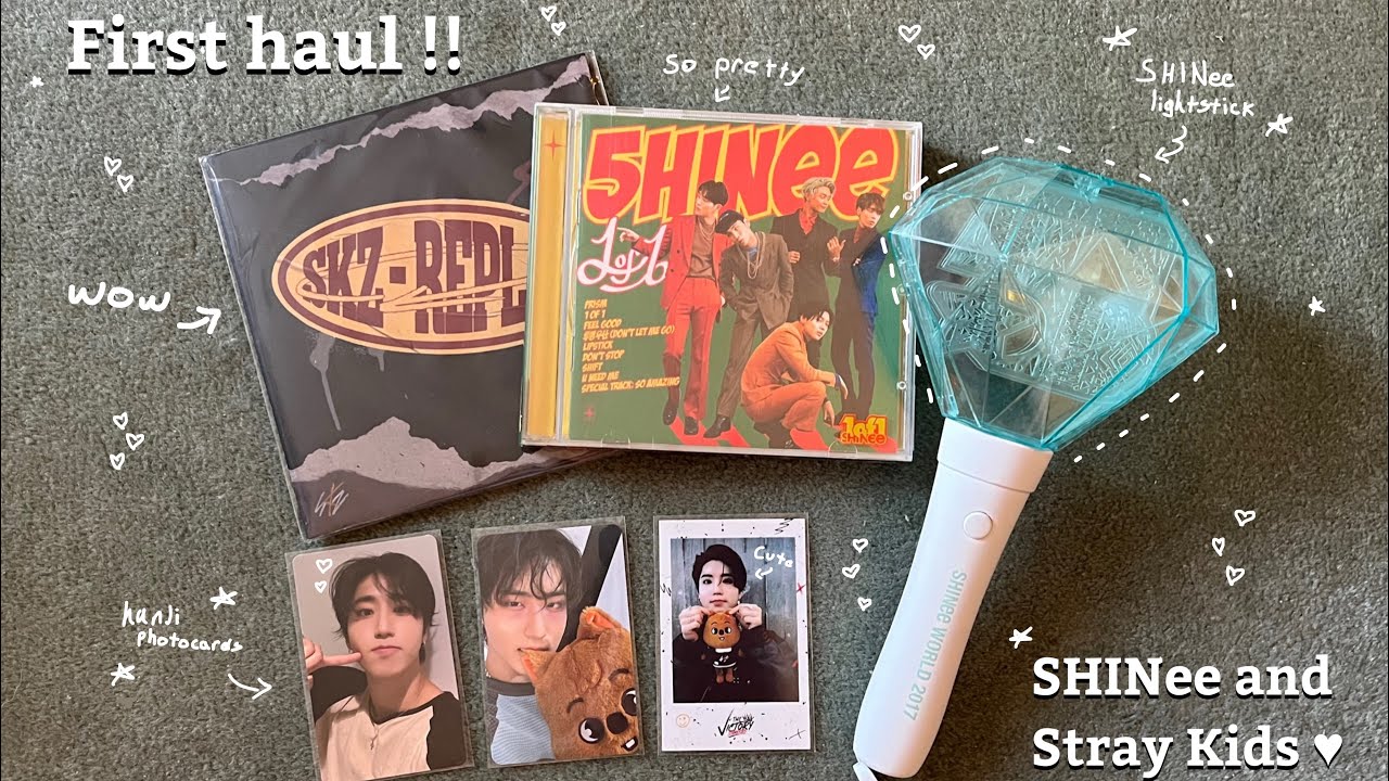 FIRST KPOP HAUL | KPOP UNBOXING | Stray Kids & SHINee 📦🩵