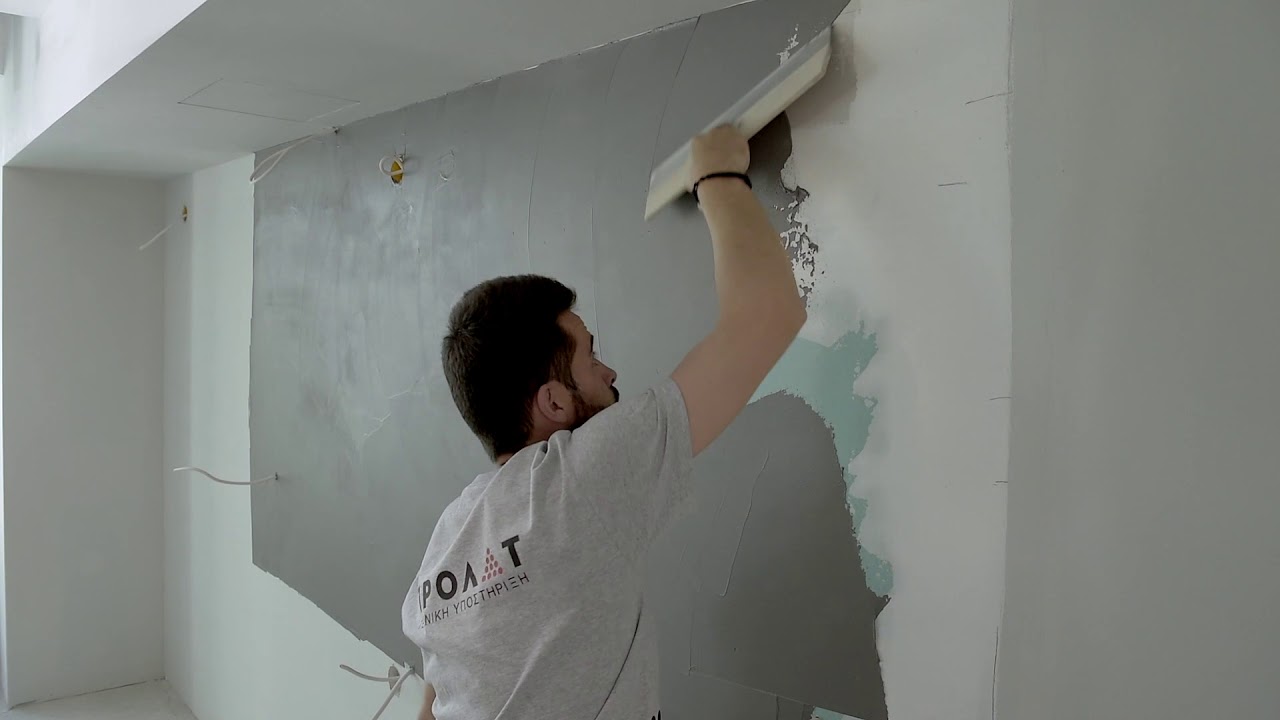 Prolat Lavaplaster application on the Wall
