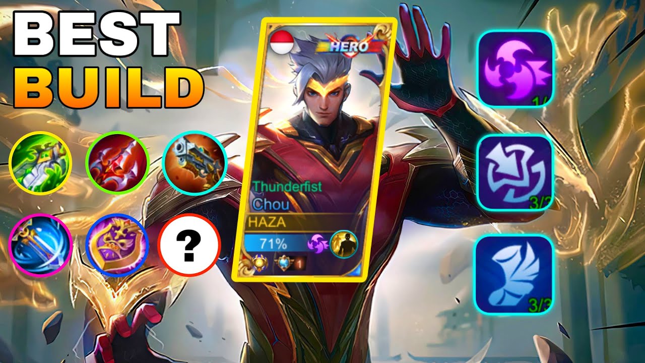 Top Global Chou Build Emblem Set 2021 New Gameplay | Mobile Legends