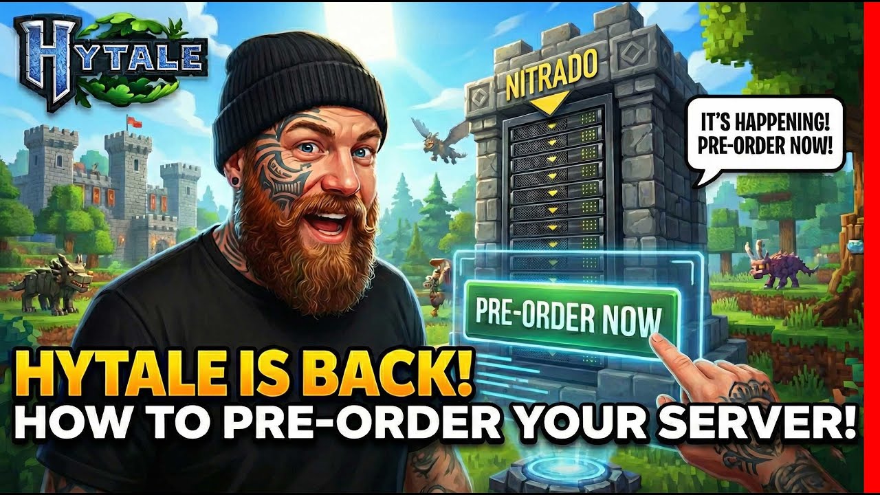 Hytale ВЕРНУЛСЯ! Как оформить предзаказ сервера через Nitrado (Руководство 2025)