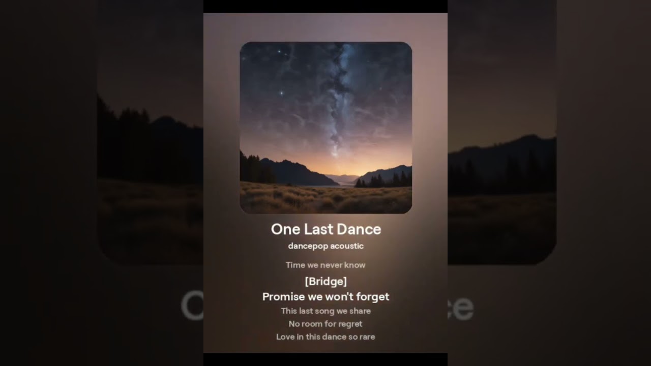 freeBGM.dancepop acoustic.《One Last Dance》