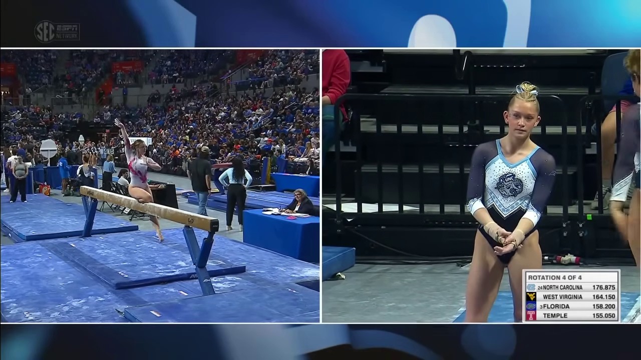 Ella Beck (Temple) - Beam (9.725) - 2026 UNC, Temple, WVU at Florida - NCAA Gymnastics