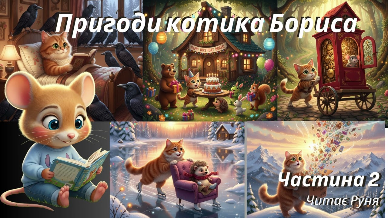Пригоди котика Бориса. Частина 2. Аудіоказка для дітей. Казка на ніч