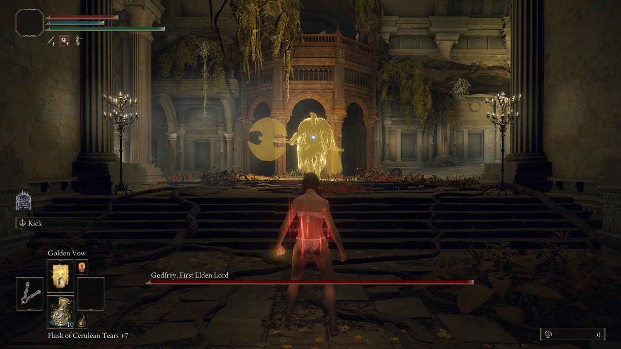 ELDEN RING - Golden Godfrey VS Bloodhound's Fang no hit