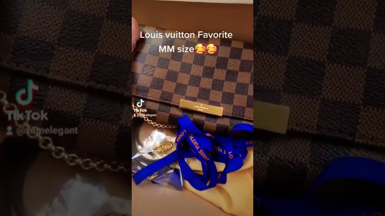 Louis Vuitton Favorite MM size damier ebene😍 #louisvuitton #lv #lvbag #luxury #luxurylifestyle