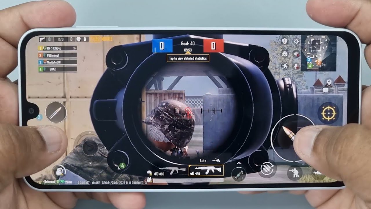 Samsung A16 4G test game PUBG Mobile - Gyro Test, Ram 8GB, G99