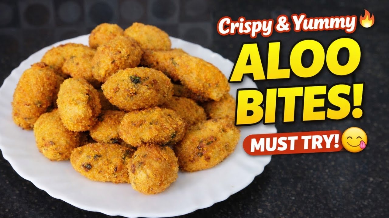 Crispy Aloo Bites Recipe | 5 Minute Snack | 