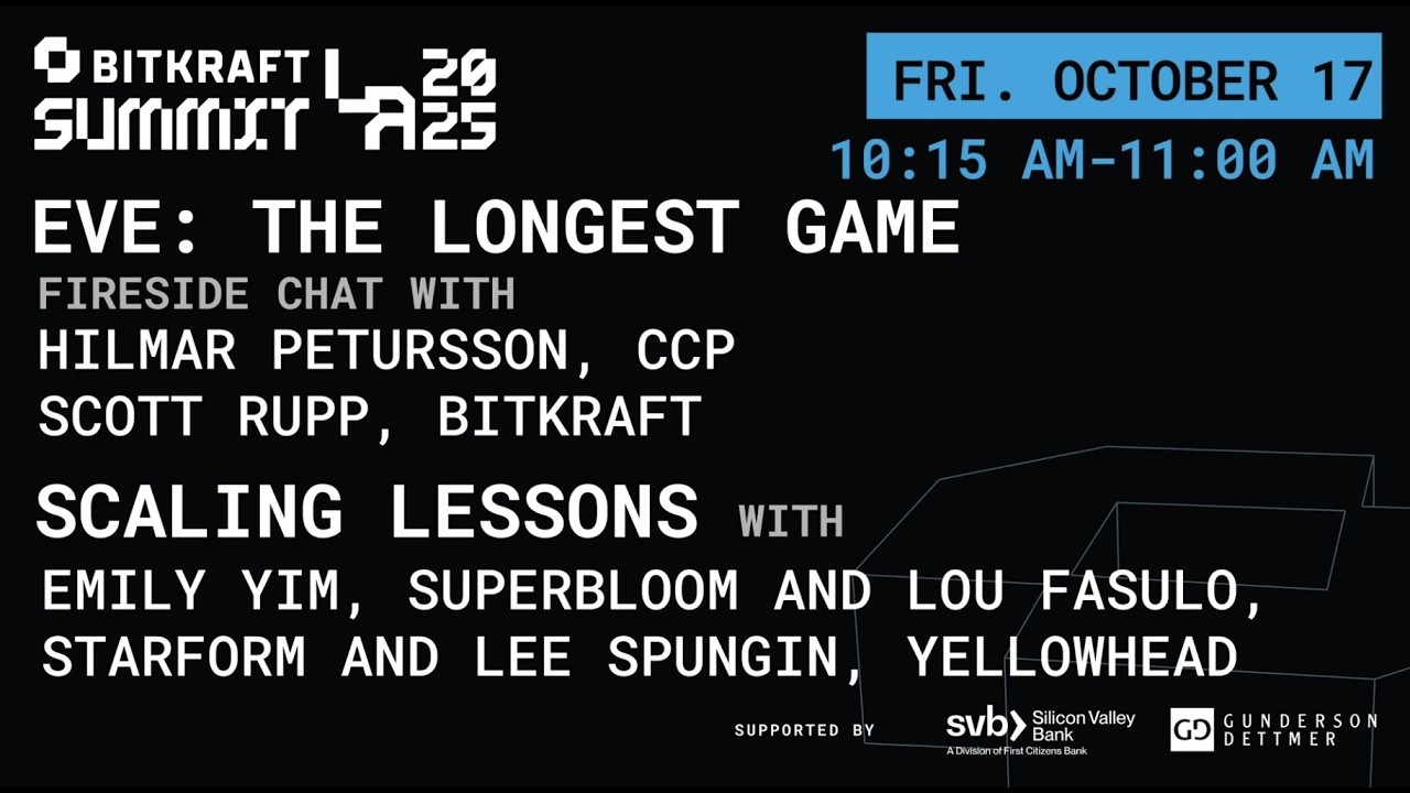 BITKRAFT Summit 2025 Day 3 - EVE: The Longest Game with Hilmar Petursson (CCP)