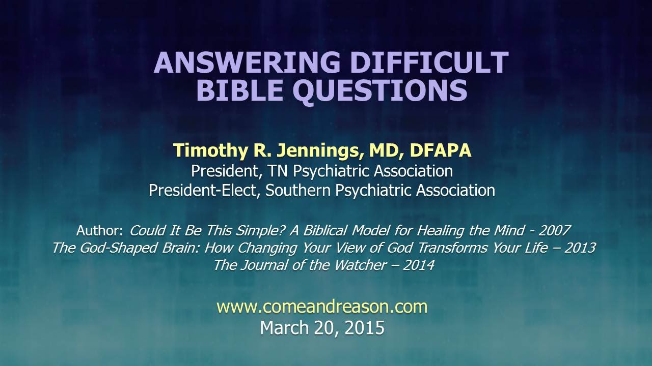 God And Your Church 3:  Answering Difficult Bible Questions