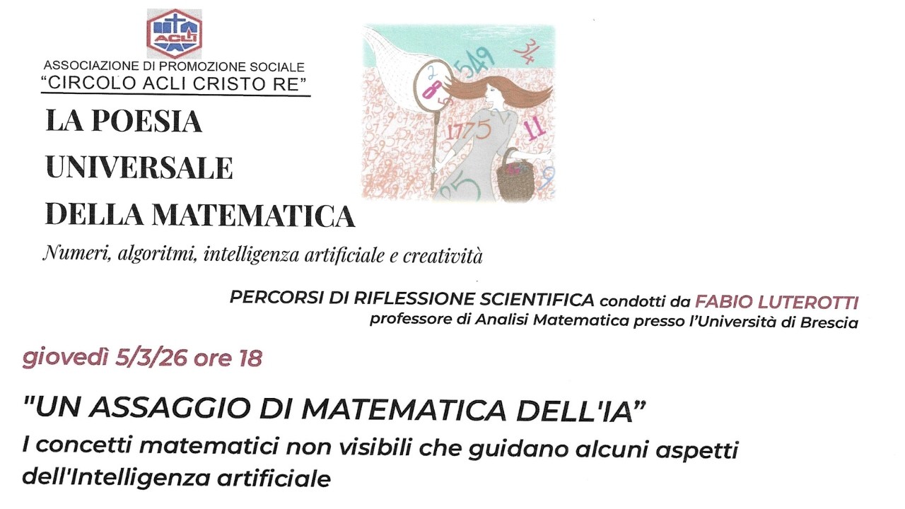 UN ASSAGGIO DI MATEMATICA DELL'IA&rdquo;- Concetti matematici non visibili e Intelligenza artificiale