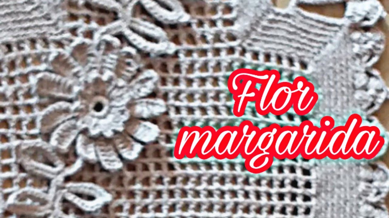 Flor margarida Jardim encantado em crochê