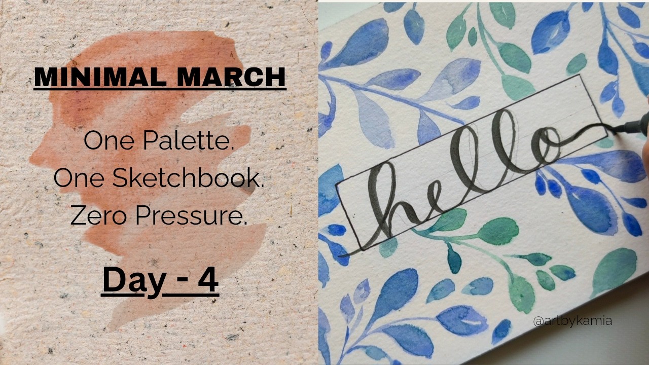 Minimal March – Day 4 | Daily Watercolor Challenge | Beginner Watercolor Painting Tutorial