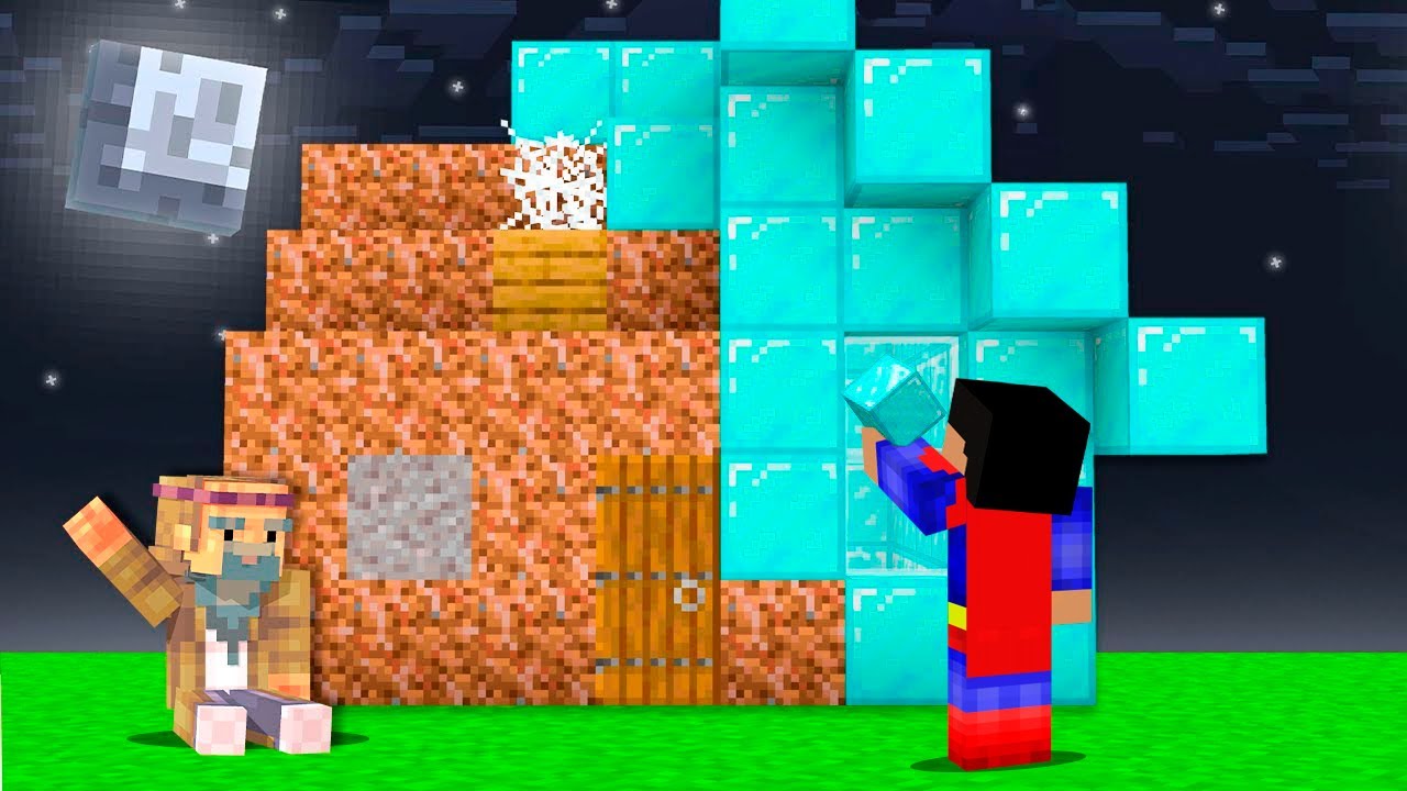 REFORMÉ LA CASA DE UN POBRE EN MINECRAFT TROLL 🏠🏗️